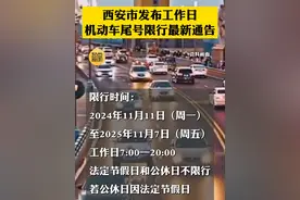 西安市发布工作日机动车尾号限行最新通告#陕西dou知道