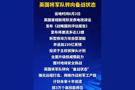 #英国将军队转向备战状态面对地缘安全挑战，英国将军队转向“备战状态”，强化远程打击、网络作战和军工产能，计划未来十年创造超3万个高技能岗位。
