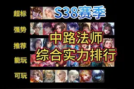 S38最新中路实力排行 版本新神崛起 昔日法王惨落 #王者荣耀