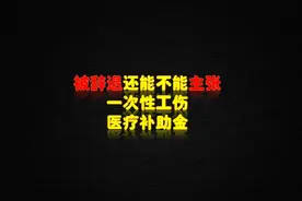 被辞退还能不能主张一次性工伤医疗补助金 #大连工伤律师视频封面