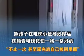 熊孩子在电梯小便导致停运
还顺着电梯按钮一格一格淋的
“不止一次 甚至尿完后自己被困里面” 
（编辑：罗钧栋 潘俊华 实习生 林曼佳；审签：钟传芳）视频封面