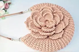 玫瑰花手提包包教程完整版 #爱生活爱编织 #钩针编织 #编织包视频封面