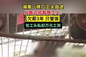 湖南一砖厂工头自述从路边招智障工人：欠薪3年 只管饭，包工头私扣万元工资#媒体精选计划视频封面