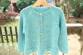 康妮女童开衫编织教程8：袖口#毛线编织 #手工diy #棒针编织