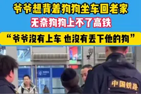 爷爷想带着爱狗坐高铁回家，没想到狗子不能带上车...最后爷爷也没上车 #爱狗 #回家过年视频封面