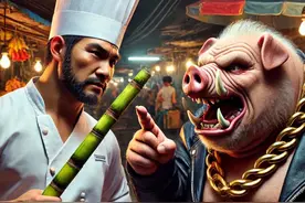 厨师和胖猪的争吵 厨师帮助狗狗应对胖猪，你们想吃烤乳猪吗......#狗狗  #狗子成精了  #萌宠出道计划  #治愈世界治愈你  #可爱到爆炸💥视频封面