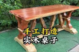 怎么制作餐桌，小伙制作了一张非常结实的实木餐桌制作过程简单