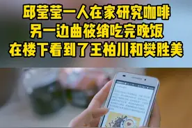 邱莹莹一人在家研究咖啡，另一边曲筱绡吃完晚饭，在楼下看到了王柏川和樊胜美#我在抖音追剧 #好剧推荐 #追剧不能停 #好剧推荐视频封面