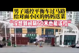 3月24日，辽宁营口，男子遥控平衡车过马路，给对面小区的妈妈送菜视频封面