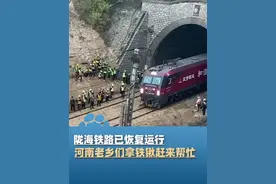 见证中国速度！陇海铁路已经恢复运行，河南老乡们拿着铁锹赶来帮忙