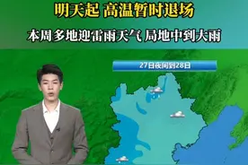 明天起，大范围高温天气短暂退场～本周多地将迎雷阵雨或阵雨天气～ #河北大范围高温退场   #河北天气预报   #本周河北多地有雷阵雨或阵雨视频封面