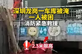 7月31日凌晨3时12分，深圳市气象台发布暴雨红色预警，从0时至4时30分，深圳全市共记录到1046次闪电。受强降雨影响，深圳龙岗区塘美街一处车库被淹、人员被困，消防紧急出动救援，最终在（31日）早上8点左右成功将被困人员安全救出并转移至安全区域。（广东台记者黄铭萱）