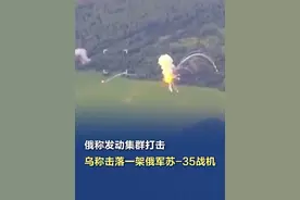 【俄称发动集群打击，#乌称击落一架俄军苏35战机  】当地时间7日，俄罗斯国防部发布战报称，过去一夜，俄军使用远程高精度武器和无人机对乌军工设施发动了集群打击，并命中了既定目标。同一天，乌克兰武装部队总参谋部表示，乌军继续在波克罗夫斯克、红利曼等地与俄军交战，并击落一架俄军苏-35战机。（央视新闻）视频封面