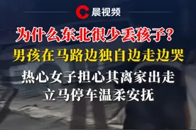 为什么东北很少丢孩子？男孩在马路边独自边走边哭，热心女子担心其离家出走立马停车温柔安抚（受访者：@欠欠希 ）