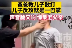 爸爸教儿子散打，儿子反攻就是一巴掌#父子#搞笑#北京 视频封面