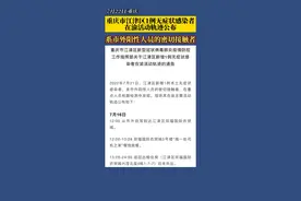 7月21日，#江津区新增1例本土无症状感染者，系市外阳性人员的密切接触者。现将其在渝主要活动轨迹公布！#重庆dou知道  视频封面