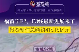 途经福清的F2、F3线项目初步设计（含勘察）及设计咨询（含勘察监理）正式挂标，技术标准为高速铁路，设计速度为250km/h及以上，投资预估算总额约415.15亿元。#看福清 #福州都市圈 #福莆宁  @福清好房网 