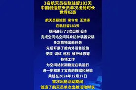 #3名航天员在轨驻留183天 #中国创造航天员单次出舱时长世界纪录 #神十九载人飞行任务圆满成功视频封面