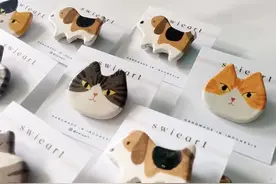 石塑粘土做小猫小狗胸针，包教包会，一起来学吧 #手工 #石塑粘土