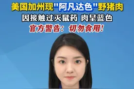 美国加州现“阿凡达色”野猪肉，因接触过灭鼠药肉呈蓝色，官方警告：切勿食用！（出镜：陈玉萱 摄像：孙玲 剪辑：王京）