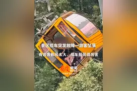 因大风缆车门出现故障#温州一景区缆车突发故障一游客坠落  ，游客称风很大，缆车摇晃很厉害