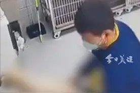 4月20日，有网友反映称，宠物狗在江苏省淮安市一宠物医院内剃毛时，遭遇工作人员的暴力摔打。4月21日，涉事宠物医院工作人员称，因小狗在笼子里时比较护笼然后咬了人，店里的员工比较年轻，脾气上来了就没有顾及后果，当前正在积极跟狗主人沟通。（百姓关注）视频封面