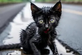流浪小猫寻食遭遇车祸，浑身骨折嘴角不停流血，暖心女子紧急救援视频封面