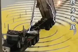 遇到危险的跨步电压，该如何自救？ #科普一下 #电压