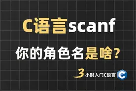 C语言scanf | 你的角色名是啥？ 【3小时超快速入门C语言】第20集