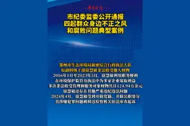 市纪委监委公开通报
四起群众身边不正之风
和腐败问题典型案例视频封面