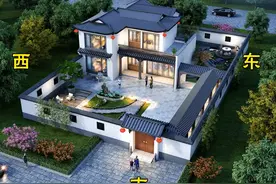 农村自建房朝向不同，大门怎么开？#农村自建房 #建房小知识  