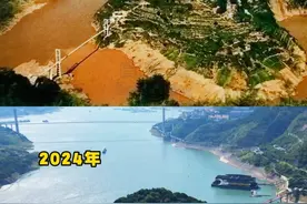 昔日白帝城瞿塘峡山河壮丽雄奇险峻，蓄水后碧波荡漾绘秀美丽画卷。#奉节 #白帝城 #瞿塘峡 #三峡蓄水 #长江三峡