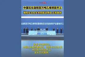 #中国石化洛阳百万吨乙烯项目开工   5月27日，中国石化洛阳百万吨乙烯项目暨绿色石化先进材料产业基地开工动员大会在洛阳市举行。省委书记楼阳生，中国石化集团董事长、党组书记马永生共同启动项目开工。省长王凯致辞。
据了解，该项目总投资278亿元，建成投产后，将延伸发展下游产业链，助力制造业高质量发展。（记者 蔡迅翔 张笑闻 吉小平）视频封面