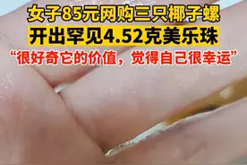 85块钱网购3只螺，开出“美乐珠”的那一瞬开眼了…这可是世界上最有价值的珍珠种类之一！ 视频：@木子双美美学中心视频封面