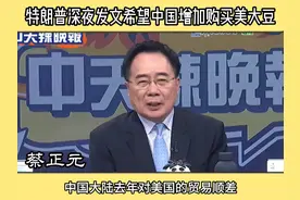 蔡正元：特朗普深夜发文希望中国增加购买美大豆！视频封面