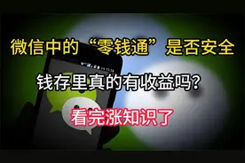 微信中的“零钱通”是否安全？钱存里真的有收益吗？看完涨知识了视频封面
