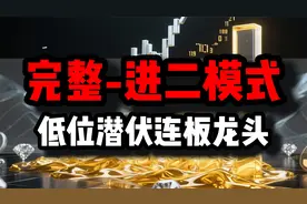 连板战法中，完整的一进二模式，低位擒龙不在话下 #股民交流视频封面