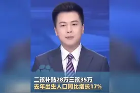 喜迎新政策，二胎补贴28万，三孩35万，人口增长17%！