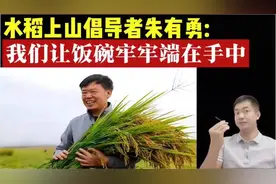 水稻上山发起者朱有勇：水稻上山很受农民欢迎，把饭碗牢牢端在手