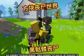方块丧尸世界手游 这黑骷髅丧尸太强悍了 一被它抓住就肯定嗝屁了