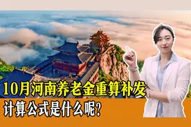 10月，河南省迎来养老金重算补发，计算公式是什么呢？视频封面