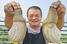 1215元买6个象拔蚌，阿胖山做“椒盐象拔蚌”，一般人不敢这么吃