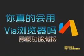 via浏览器里面的这些隐藏功能你都知道吗？