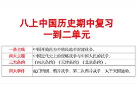 八上中国历史期中考复习上（一二单元）视频封面