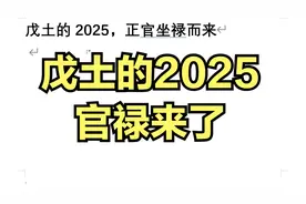 戊土的2025，正官坐禄而来