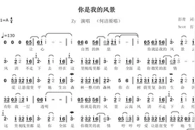 【热歌榜单歌曲】你是我的风景 - Zy演唱--动态简谱