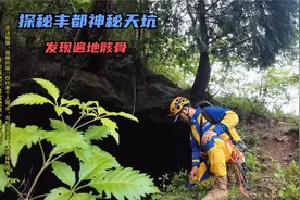 小伙独自一人，探秘丰都恐怖天坑，索降下去发现了遍地的骸骨视频封面