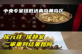 中央专案组抵达青岛黄岛区，侯元祥、侯静案，二审重判结果如何？视频封面
