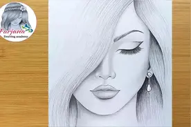 教你用铅笔一步一步画一个女孩视频封面