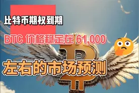 比特币期权到期 BTC 价格稳定在61,000 左右的市场预测